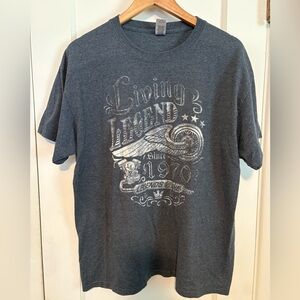 Gray Living Legends Since 1970 T-shirt
